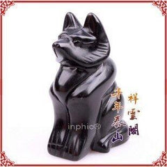 INPHIC-宗教 開光黑曜石狐貍擺件避桃花防外遇防出軌斬亂桃花桃花劫
