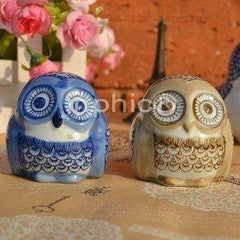 INPHIC-青花瓷貓頭鷹 陶瓷擺設 生日