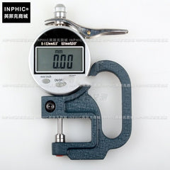 INPHIC-新款銀白數顯測厚規/測厚儀/厚度儀精度0.01mm 布料 紙張 皮革 測量儀/測試儀/實驗儀器