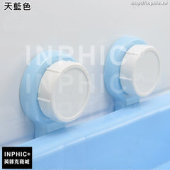 INPHIC-創意免打孔強力吸盤浴室置物架廁所吸壁式塑膠收納架子-天藍色