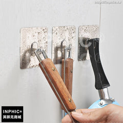 INPHIC-廁所防水無痕貼掛勾掛鉤門後衣鉤免安裝浴室壁掛牆上衣帽鉤-六個裝