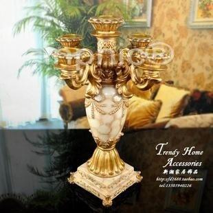INPHIC-標準歐式五頭燭臺 家居裝飾品 燭臺擺飾 飯店擺飾