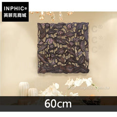 INPHIC-室內泰國會所東南亞荷花鏤空雕花板民宿壁飾牆上裝飾品酒店-60cm