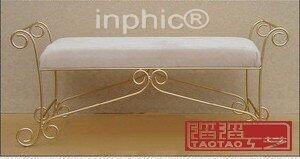 INPHIC-歐式田園鐵藝 床尾凳 換鞋凳 長凳 雙人椅 躺椅 附座墊