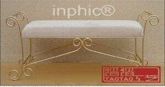 INPHIC-歐式田園鐵藝 床尾凳 換鞋凳 長凳 雙人椅 躺椅 附座墊