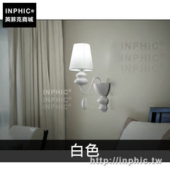 INPHIC-臥室北歐led壁燈走廊歐式布材美式燈具床頭燈客廳-白色