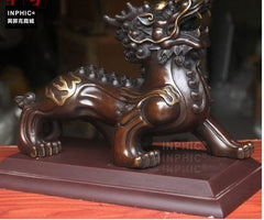 INPHIC-開運 開光純銅雙角貔貅辦公室招財銅貔貅裝飾品開業工藝品