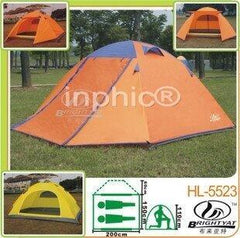 INPHIC-高檔雙人雙層延伸雙開門露營帳篷鋁桿帳篷