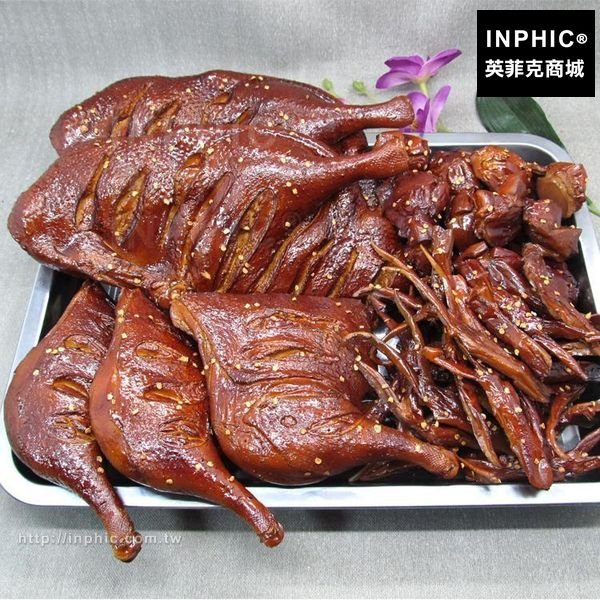 INPHIC-鹵鴨腿周黑鴨熟食系列假菜肴半鴨展示道具仿真菜品模型鴨腿模型