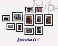 INPHIC-11框相片牆加大版 送藍丁膠 無框畫 壁掛裝飾 老爺車