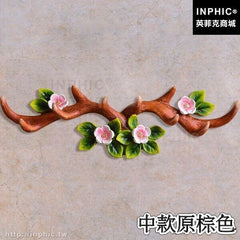 INPHIC-排鉤牆面服裝店臥室壁掛裝飾牆上衣帽架掛鉤鹿角歐式-中款福鹿原棕色
