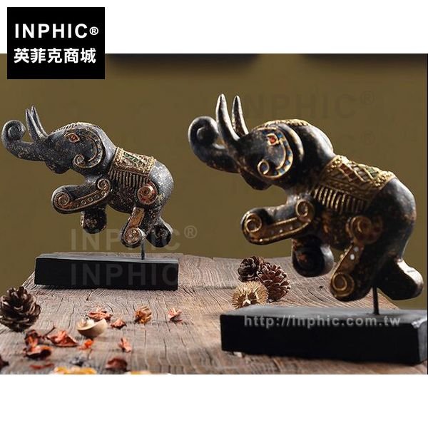 INPHIC-木雕東南亞泰國工藝品擺飾裝飾品做舊大象客廳家居