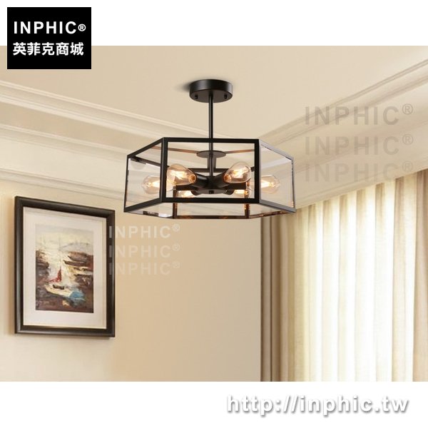 INPHIC-餐廳工業燈具鄉村復古玻璃美式吸頂燈
