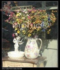 INPHIC-圖片款白色奶壺加35支插花