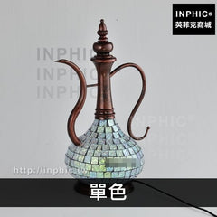 INPHIC-波西米亞馬賽克咖啡廳東南亞臥室檯燈復古床頭燈土耳其-單色