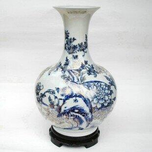 INPHIC-ZF-B811 景德鎮 描金青花手繪錦上添花賞瓶陶瓷花瓶 復古擺設