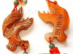 INPHIC-天然桃木手工藝品木雕時尚創意小飾品雄鷹展翅車掛精品 一個價