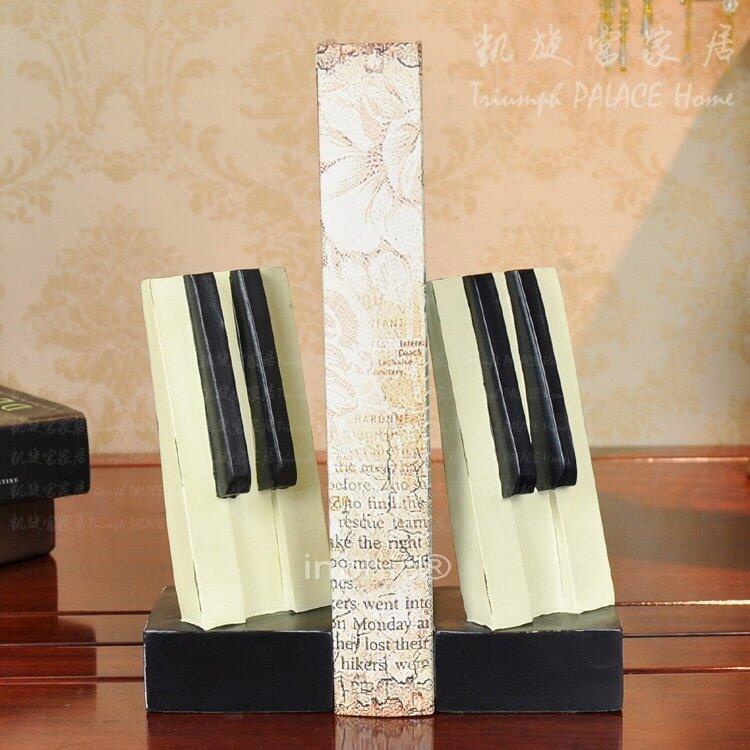 INPHIC-鋼琴書檔書靠書立擺飾擺飾 樹脂工藝品