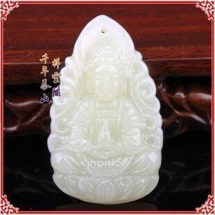 INPHIC-開光和田玉南無虛空藏菩薩項墜吊墜生肖牛虎守護神屬牛虎本命佛