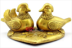 INPHIC-開光黃銅鴛鴦擺件合合牌法令符助姻緣催桃花和睦心心相印擺設