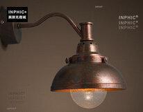 INPHIC-美式鄉村咖啡館鐵藝樓梯走廊陽臺單頭工業懷舊復古壁燈-J款