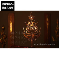 INPHIC-泰國酒店裝飾品鐵藝金屬燭臺東南亞孔雀擺飾