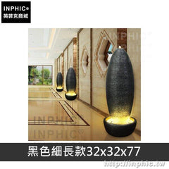 INPHIC-招財蛋客廳歐式流水噴泉家居開業辦公室擺飾加濕器裝飾風水輪-黑色細長款323277