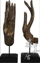 INPHIC-東南亞風格 泰國進口工藝品 泰式木雕擺飾 家居擺設 佛手左右一套