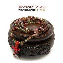 INPHIC-精美碧璽色瑪瑙手鏈 手串 佛珠 二百一十六粒纖細款