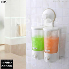 INPHIC-強力真空吸盤洗手乳罐廁所洗手液沐浴液雙頭瓶子按壓器-白色