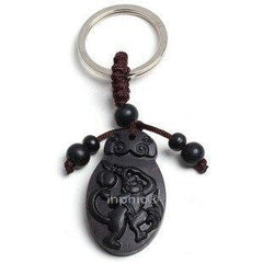 INPHIC-宗教 十二生肖 開光護身符 鑰匙圈扣 避邪雷擊棗木 申猴