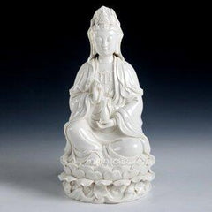 INPHIC-蓮花觀音菩薩佛像擺設件 德化陶瓷工藝品觀音佛像