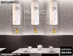 INPHIC-現代新中式吊燈仿古布藝手繪羊皮燈籠餐廳工程酒店茶樓吧臺燈具-直徑20g高度60cm