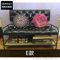 INPHIC-創意收納箱家居美式整理皮質收納凳鐵架坐椅復古擺設-E款