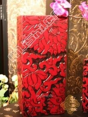 INPHIC-中式 新古典 花瓶 仿古復古 花插花器 樹脂擺件 紅韻添香（高）