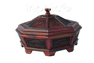 INPHIC-精雕紅酸枝八寶盒果盤盒