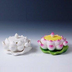 INPHIC-蓮花香爐 彩繪香爐 佛教用品 佛具 陶瓷香熏爐