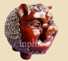 INPHIC-大款招財豬樹脂存錢罐 創意新居喬遷開業 歐式家居裝飾品擺件