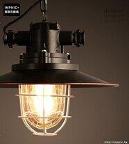INPHIC- 工業風格復古吊燈美式創意咖啡館酒吧吧臺鍋蓋鳥籠單頭吊燈-O款
