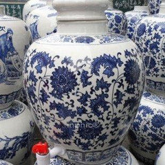 INPHIC-景德鎮 陶瓷酒罐 酒壇 酒缸 青花 帶龍頭 容量20斤