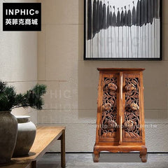 INPHIC-傢俱泰國雕花櫃子東南亞客廳玄關櫃儲物櫃