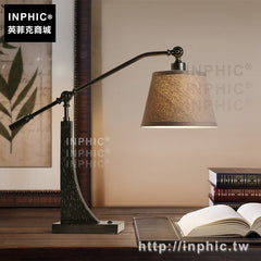 INPHIC-歐式釣魚樹脂檯燈布質床頭燈美式臥室鄉村復古