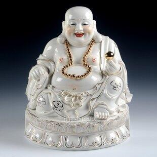 INPHIC-彌勒佛 陶瓷彌勒佛像 兩款可選彩坐古蓮笑佛