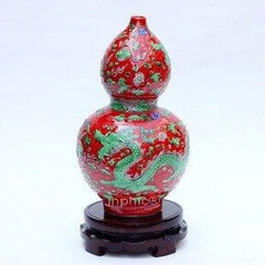 INPHIC-ZF-D204 景德鎮宮廷龍鳳雕刻彩繪陶瓷花瓶 復古