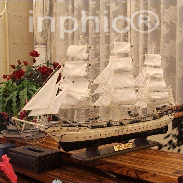 INPHIC-帆船模型 芬蘭天鵝號帆船1米 裝飾 辦公室桌大氣擺飾
