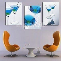 INPHIC-高級餐廳裝飾畫 酒店壁畫 走廊版畫賓館無框畫三聯高腳杯