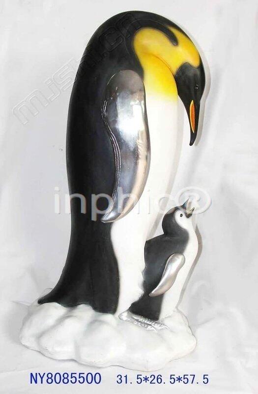 INPHIC-歐式客廳裝飾擺飾傢俱飾品泰國田園家居 企鵝家庭