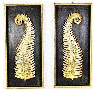 INPHIC-壁飾掛飾 泰式裝飾畫 木雕畫金葉2幅