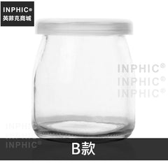 INPHIC-玻璃耐高溫優酪乳瓶烘培慕斯杯布丁瓶帶蓋模具-B款