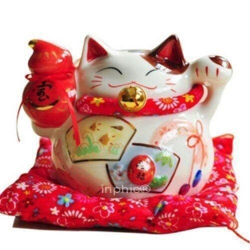 INPHIC-開運 葫蘆招財貓儲蓄罐存錢罐 陶瓷擺飾 開業大型 萬福祈願 葫蘆招財貓 收藏擺飾送禮
